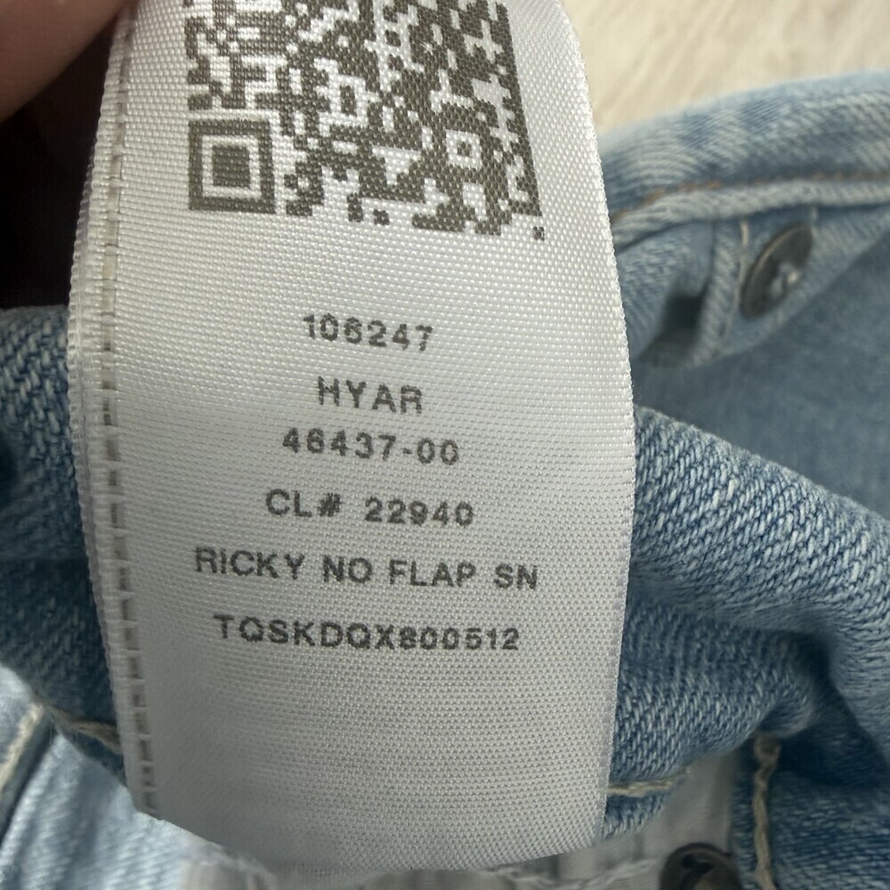 True Religion RICKY Jeans Relaxed Straight Distressed Men's Size 32 Light Wash - Picture 10 of 16